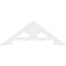 Ekena Millwork Pitch Cornelia Architectural Grade PVC Gable Pediment, 48"W x 18"H x 1"P (9/12) GPP048X018X100CRN - alternate 2
